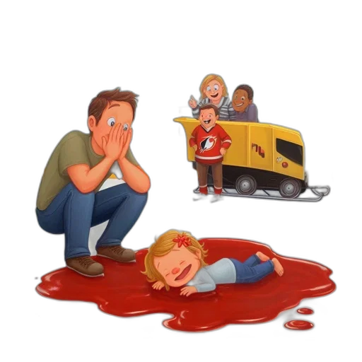 concept art, pixel art, photorealistic, oil painting, fire, red, cover, children transparent PNG cut-out