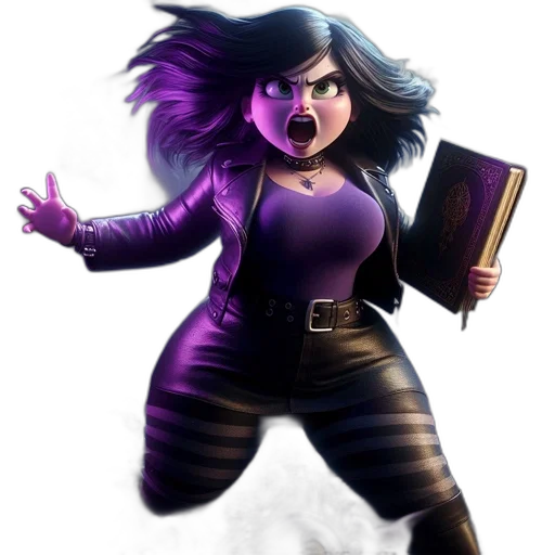 concept art, comic book art, fantasy art, 3d render, dark, animated, female, figure transparent PNG cut-out