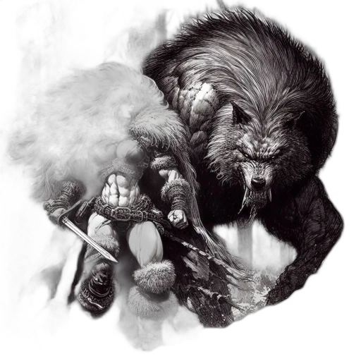 animal, weapon, staff, creature, concept art, fantasy art, photorealistic, comic book art transparent PNG cut-out