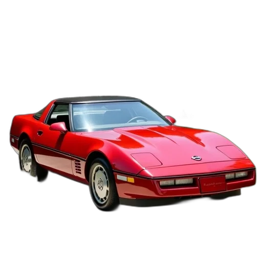 car, animal, photorealistic, 3d render, vaporwave, concept art, red, parked transparent PNG cut-out
