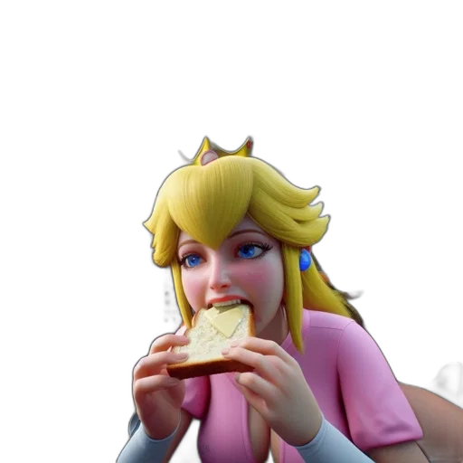 food, face, weapon, crown, 3d render, concept art, vaporwave, pixel art transparent PNG cut-out