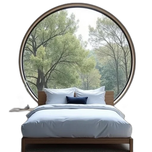 furniture, umbrella, crown, 3d render, photorealistic, concept art, forest, earth tones transparent PNG cut-out