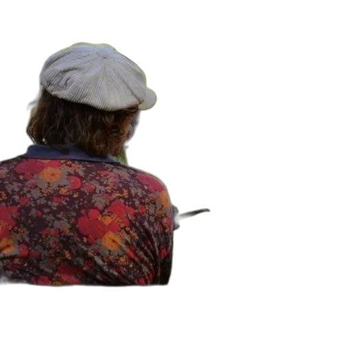 hat, jacket, staff, hair, photorealistic, 3d render, concept art, oil painting transparent PNG cut-out
