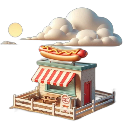 food, furniture, umbrella, concept art, 3d render, pixel art, photorealistic, fog transparent PNG cut-out