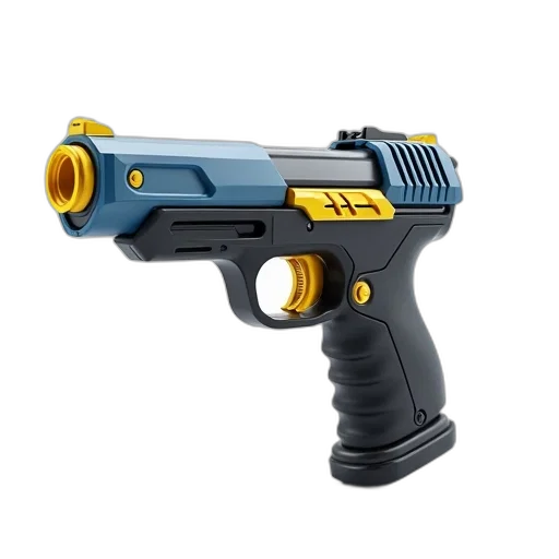 weapon, 3d render, concept art, model, futuristic, laser, gun, black transparent PNG cut-out