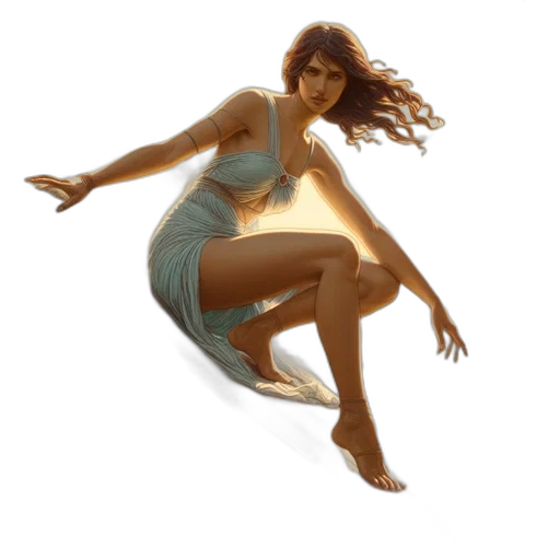 dress, jewelry, concept art, photorealistic, 3d render, fantasy art, underwater, earth tones transparent PNG cut-out