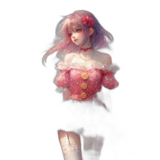 dress, flower, robot, crown, pixel art, concept art, fantasy art, watercolor transparent PNG cut-out