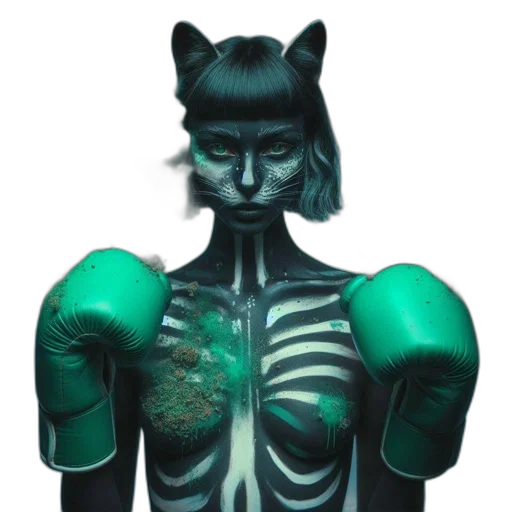mask, robot, 3d render, concept art, vaporwave, fantasy art, green, individual transparent PNG cut-out