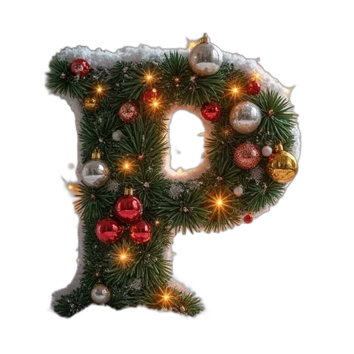 tree, crown, 3d render, christmas transparent PNG cut-out