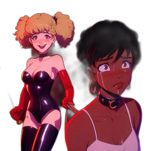 concept art, anime, cartoon, comic book art, neon lights, dark, red, neon transparent PNG cut-out