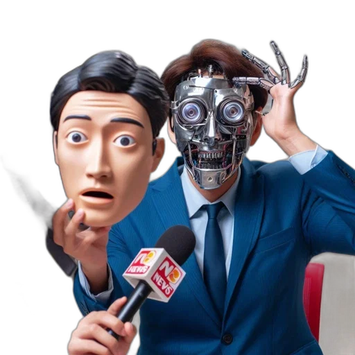 mask, robot, face, cartoon, concept art, 3d render, cyberpunk, man transparent PNG cut-out