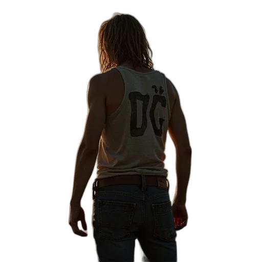 jacket, hair, staff, dress transparent PNG cut-out