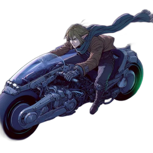weapon, jacket, concept art, anime, watercolor, pixel art, green, young transparent PNG cut-out