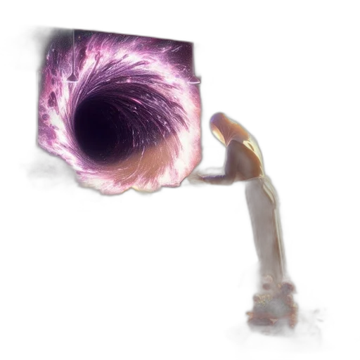 creature, staff, weapon, flower, concept art, watercolor, photorealistic, vaporwave transparent PNG cut-out