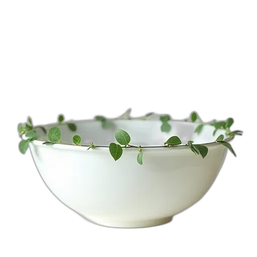 crown, food, jewelry, 3d render, photorealistic, green, white, bowl transparent PNG cut-out