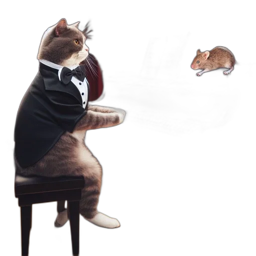 animal, hat, jacket, staff, concept art, 3d render, photorealistic, pixel art transparent PNG cut-out