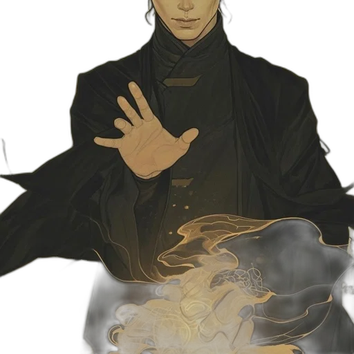 staff, concept art, fantasy art, comic book art, pixel art, fire, dark, golden transparent PNG cut-out