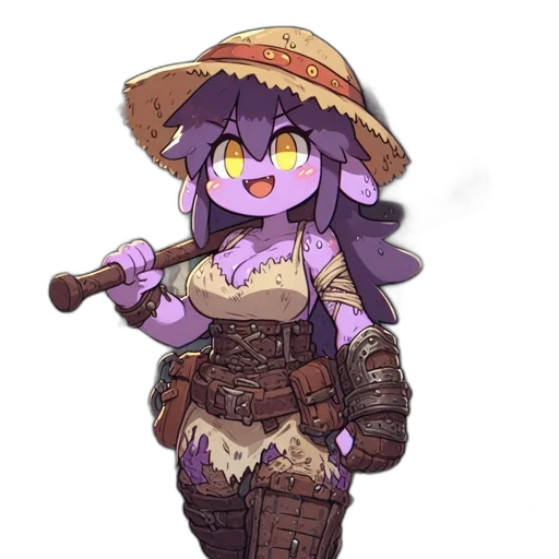 staff, weapon, hat, sword, fantasy art, pixel art, anime, concept art transparent PNG cut-out