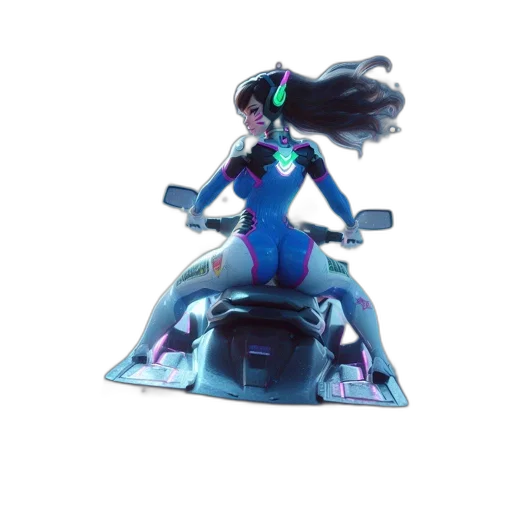 robot, weapon, car, concept art, vaporwave, 3d render, cyberpunk, underwater transparent PNG cut-out