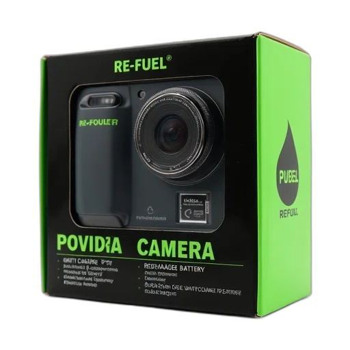 3d render, black, green, box, word, re-fuel, top, featuring transparent PNG cut-out