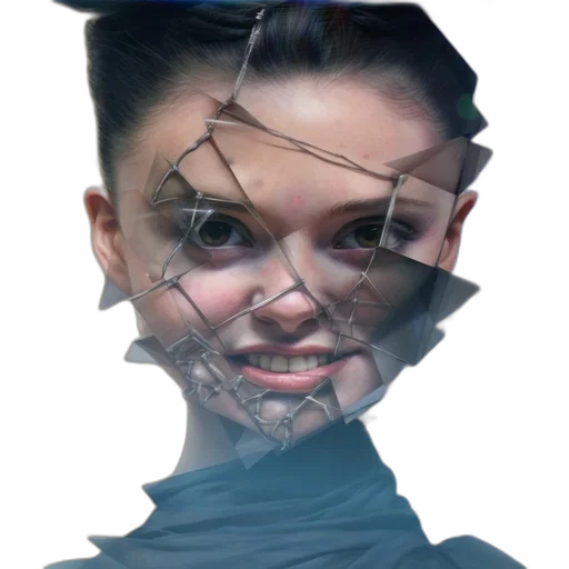 face, mask, robot, creature, 3d render, cyberpunk, photorealistic, concept art transparent PNG cut-out