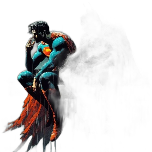comic book art, concept art, fantasy art, pixel art, underwater, outer space, fire, blue transparent PNG cut-out