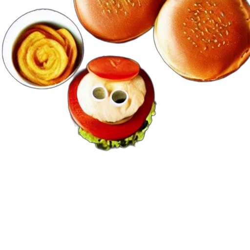 food, animal, jewelry, 3d render, photorealistic, concept art, pixel art, hamburger transparent PNG cut-out