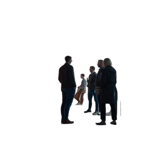 staff, jacket, umbrella, robot transparent PNG cut-out