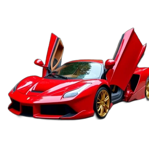 car, weapon, animal, 3d render, photorealistic, concept art, red, sports transparent PNG cut-out