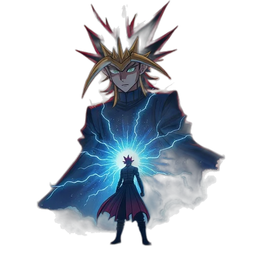 staff, creature, crown, jacket, concept art, fantasy art, pixel art, anime transparent PNG cut-out
