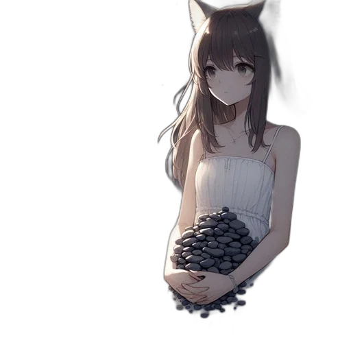 dress, creature, animal, mask, anime, pixel art, fantasy art, concept art transparent PNG cut-out