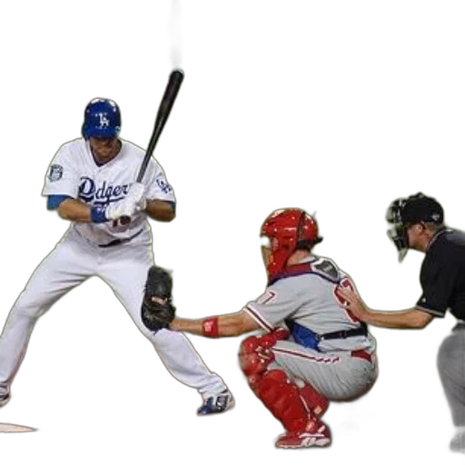 baseball, player, dodgers, uniform, bat transparent PNG cut-out