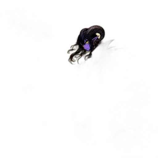 creature, hair, animal, mask, pixel art, concept art, anime, watercolor transparent PNG cut-out