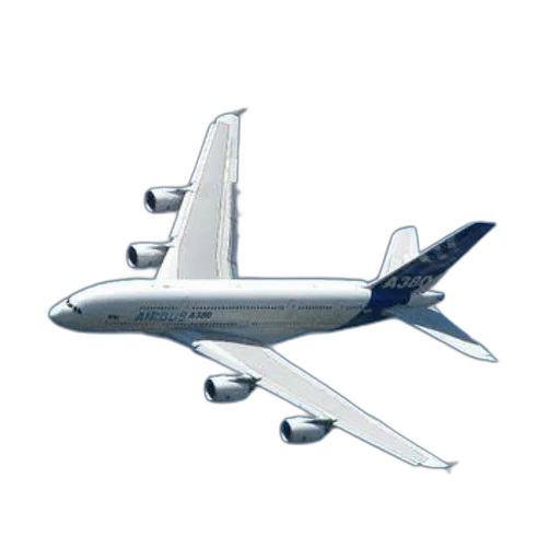 staff, 3d render, photorealistic, concept art, airbus, a380, aircraft, flying transparent PNG cut-out
