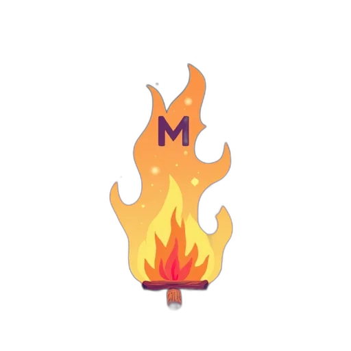 staff, jacket, crown, pixel art, 3d render, fire, stylized, illustration transparent PNG cut-out