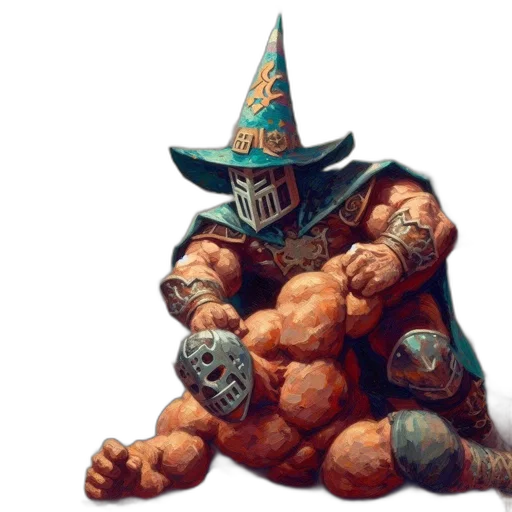 hat, weapon, staff, concept art, fantasy art, pixel art, wrestling, match transparent PNG cut-out