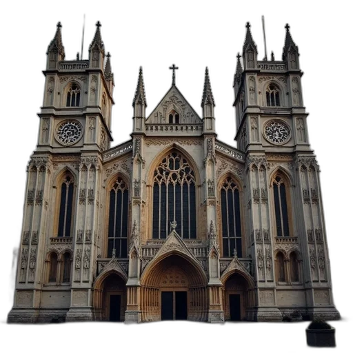 building, crown, 3d render, westminster, cathedral transparent PNG cut-out