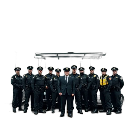 staff, umbrella, weapon, robot, concept art, group, police, officers transparent PNG cut-out
