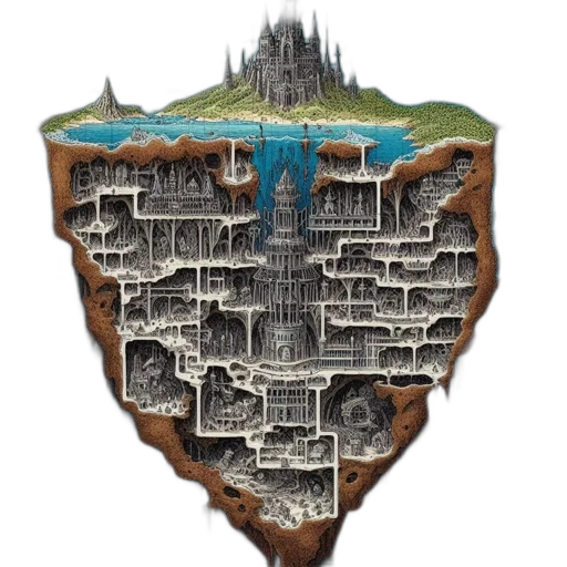 fantasy art, concept art, pixel art, 3d render, illustration, portrays, imaginative, world transparent PNG cut-out