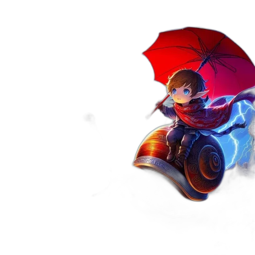 umbrella, weapon, jacket, concept art, fantasy art, 3d render, pixel art, rain transparent PNG cut-out