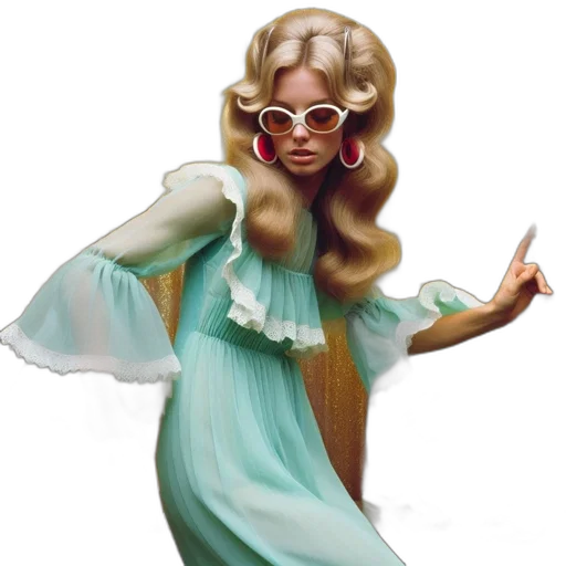 dress, concept art, fantasy art, photorealistic, cartoon, pastel, woman, blue transparent PNG cut-out