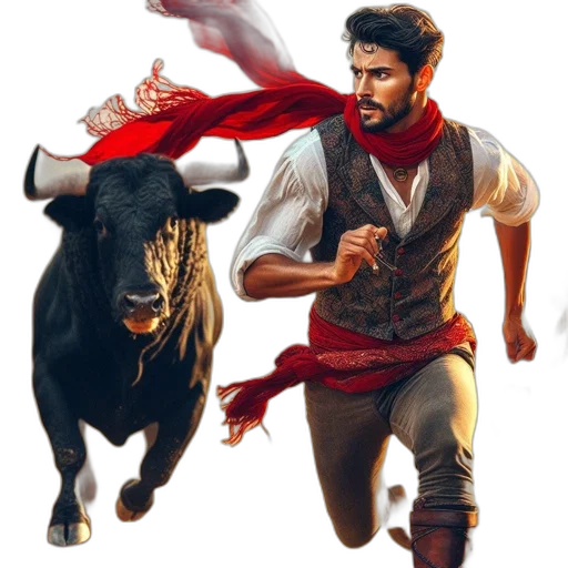 concept art, fantasy art, comic book art, pixel art, red, individual, traditional, garb transparent PNG cut-out