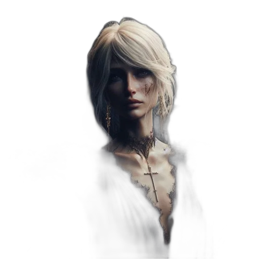 face, mask, dress, staff, concept art, fantasy art, photorealistic, pixel art transparent PNG cut-out