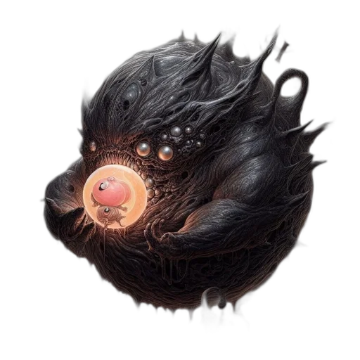 dragon, creature, mask, hair, concept art, fantasy art, photorealistic, 3d render transparent PNG cut-out