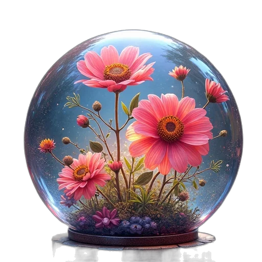 flower, jewelry, photorealistic, oil painting transparent PNG cut-out