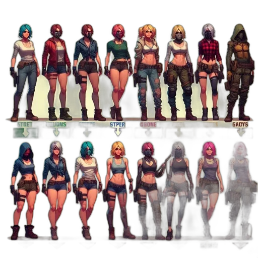 concept art, cyberpunk, 3d render, fantasy art, earth tones, colorful, dark, red transparent PNG cut-out