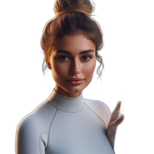 dress, face, jacket, hair, photorealistic, oil painting, concept art, 3d render transparent PNG cut-out