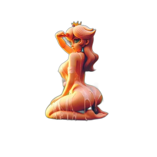 crown, dress, animal, creature, 3d render, concept art, pixel art, vaporwave transparent PNG cut-out