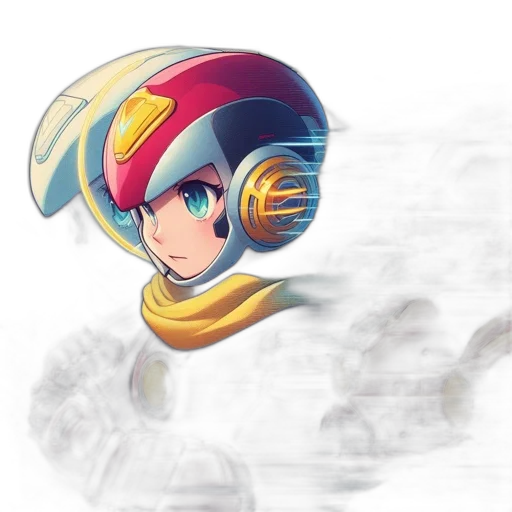 robot, weapon, mask, jewelry, concept art, 3d render, pixel art, fantasy art transparent PNG cut-out