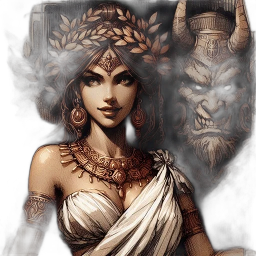 jewelry, mask, fantasy art, concept art, photorealistic, comic book art, earth tones, woman transparent PNG cut-out